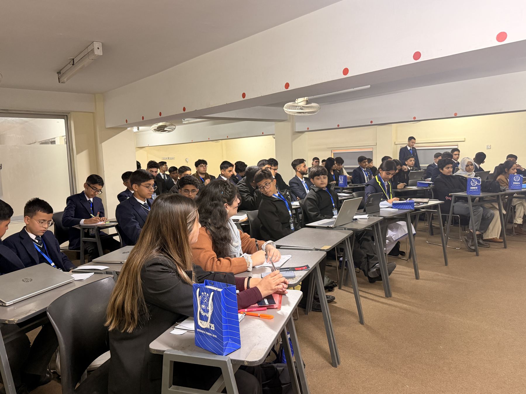 A delegate addressing the floor during general debate
